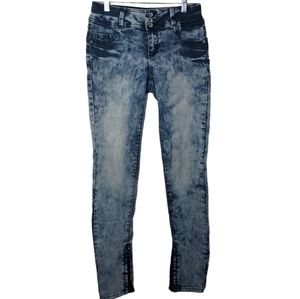 Hot Topic Acid Wash Stretchy Skinny Blue Jeans size 9